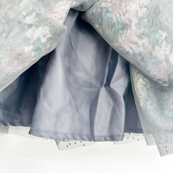 H&M‎ Girls Whimsigoth Floral Tiger Balletcore Glittery Tulle Mini Skirt 8-10Y - Picture 6 of 8